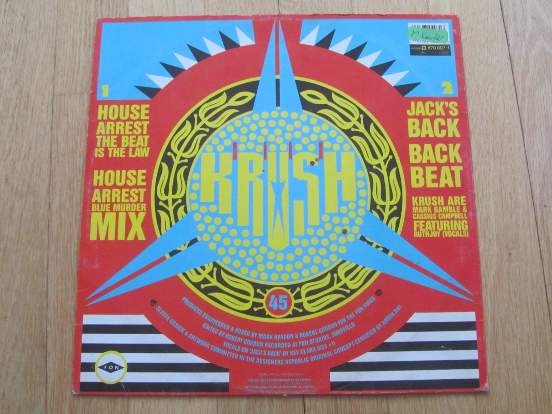 Vinyles: Krush "House Arrest" 12" Maxi-Single (Vinyl) – D'occasion à Seengen par mikelele 3
