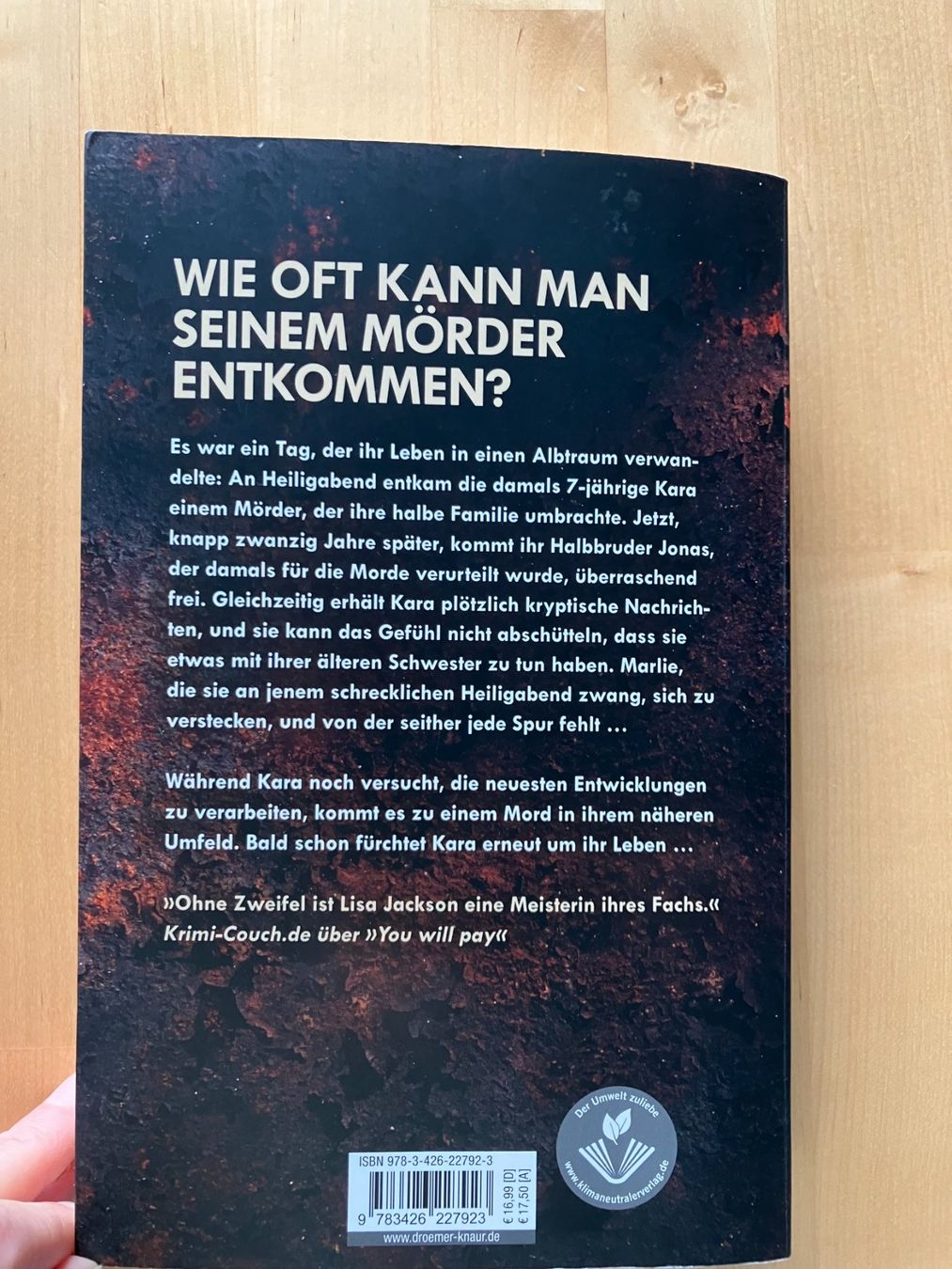 Libri: Buch Krimi never save (Lisa Jackson) – Usato da Spiez venduto da JaS 1