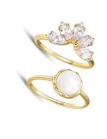 Rufweite Stack Me Ring 18k vergoldet Mondstein Gr. 59 gold