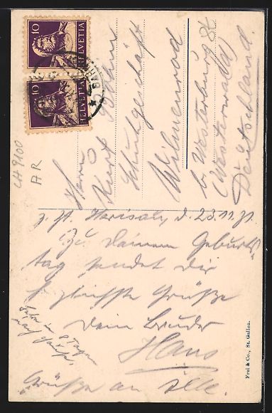 Cartoline postali: AK Herisau, Teilansicht mit Kirche, 1931 – Usato da Berlin venduto da bartko-reher 1