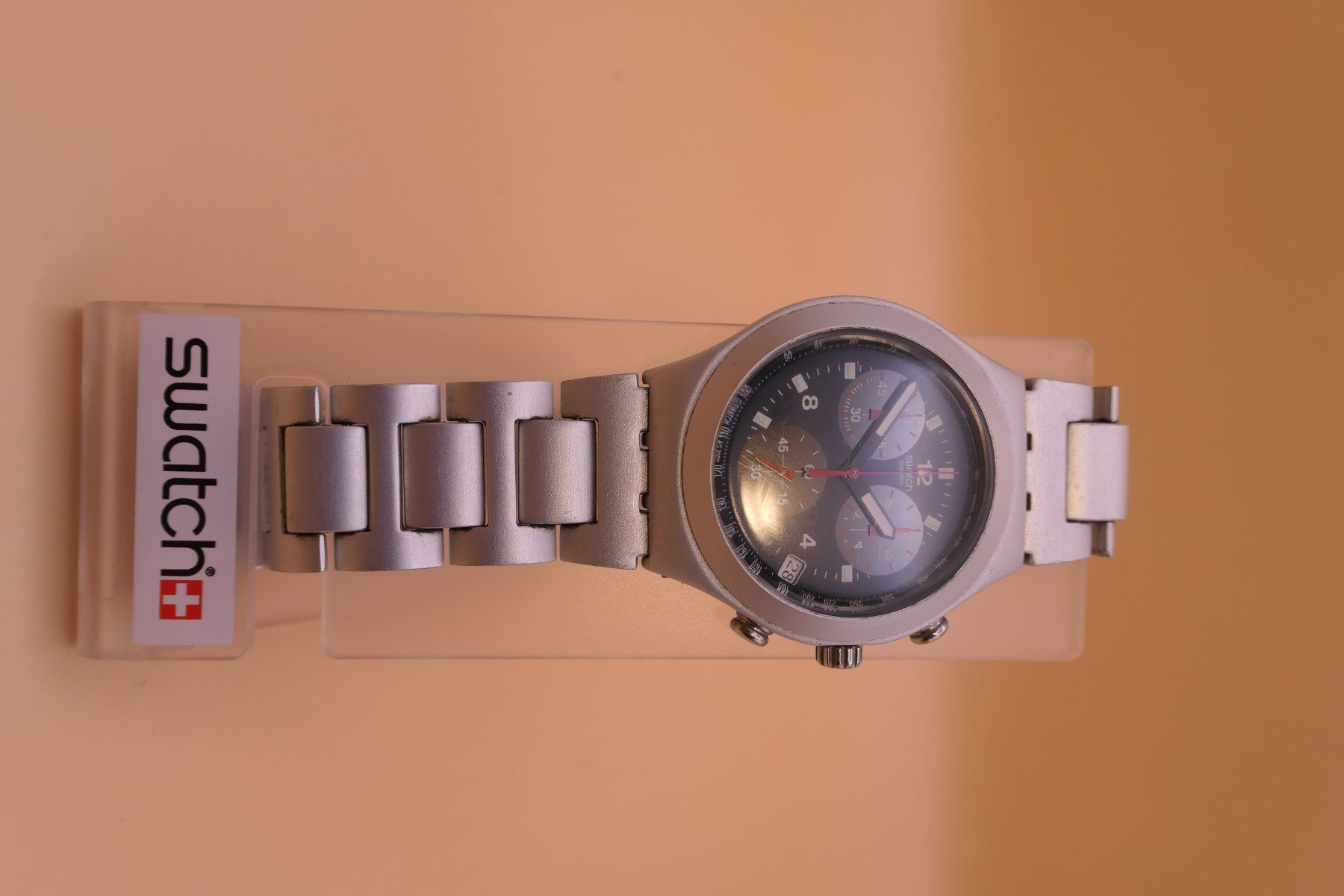Swatch Uhren: Swatch Irony Chrono "MIGHTY" YCS4015AG, neue Batterie – Gebraucht aus Thun von CHRONOTIKA 3