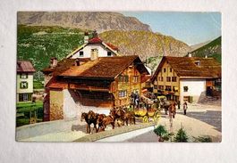 Fahrt nach Schlegwegbad (BE) - Linden - Postkutsche - 1913