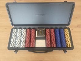 Poker Koffer Set mit Chips und Karten sehr guter Zustand!