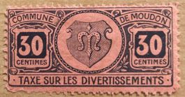 Fiskalmarke Commune de Moudon Taxe sur les divertissements