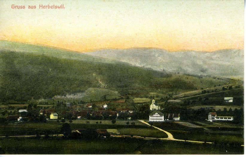 Cartoline postali: Herbetswil SO Ortsansicht , ca.1910 – Usato da Solothurn venduto da Bepposol