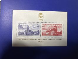 Briefmarkenblock Liechtenstein 1972 Vaduz neuwertig