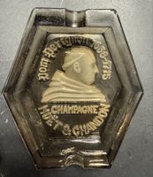 Kleiner Dom Perignon Glas Aschenbecher Mönch Motiv