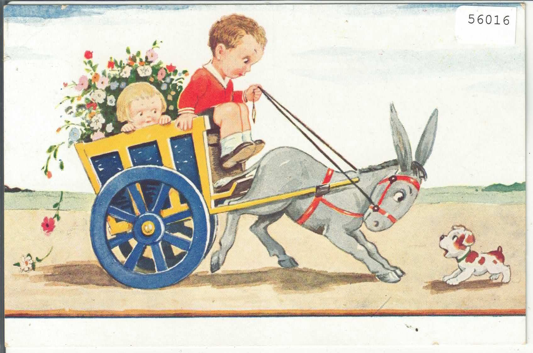 Cartes postales: John Wills - Esel mit Karre – D'occasion à Ettingen par Kartenplanet