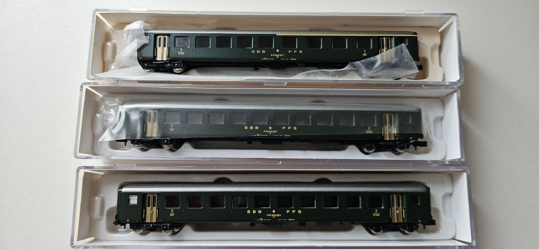 Brawa Trains électriques: 3 wagons CFF EW 2 BRAWA. – Neuf avec emballage d'origine à La Chaux-de-Fonds par Gdx2