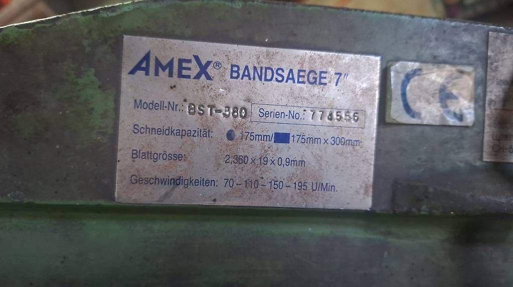 Scies: Metall Bandsäge Amex – D'occasion à Giswil par Svab1999 4