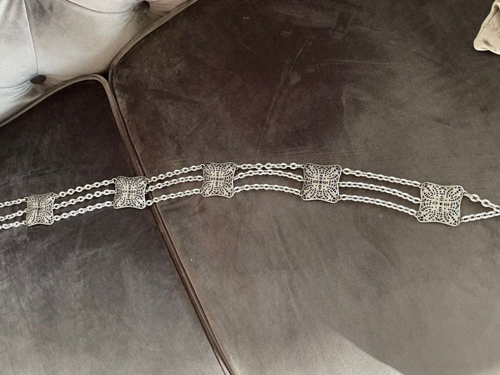 Glitzer Taillengürtel Für Damen – 110cm, Silber Mit Strass | Verstellbarer Kettengürtel Für Jeans, Kleider & Abendmode
