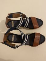 GANT Sommerschuhe Keilsandaletten Gr. 30 blau/braun gestreif
