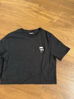 Karl Lagerfeld T-Shirt schwarz – Logo Patch – Gr. S