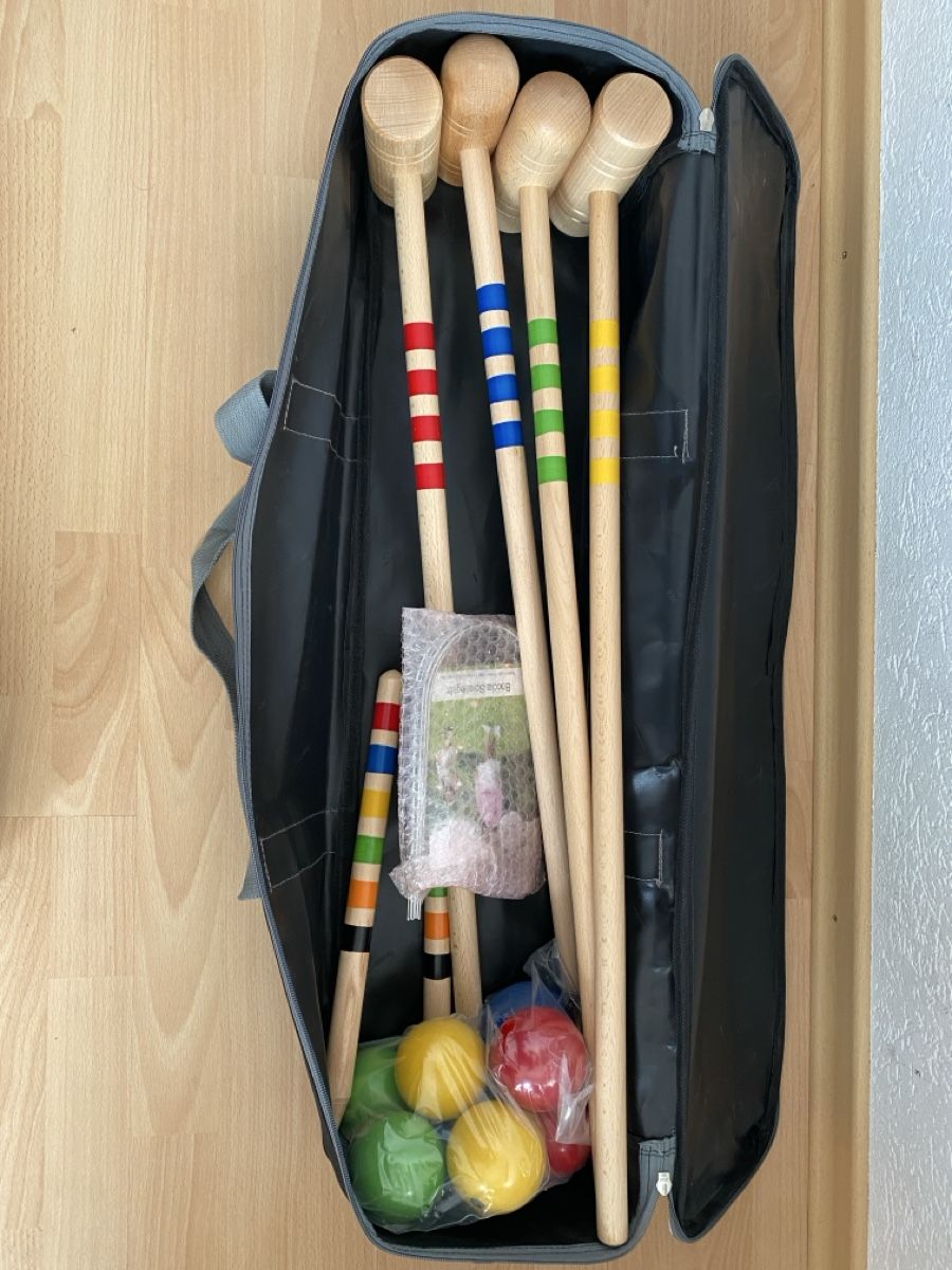 Giochi: GICO Krocket-Set mit Tasche. Neu! – Nuovo e nell'imballaggio originale da Brütten venduto da Acutis2006 1