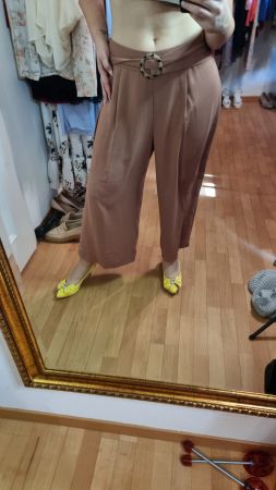 Elegante Stoffhose mit Gürtel Gr. 44