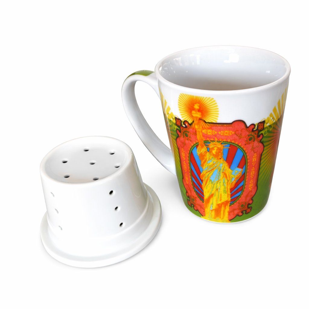Tassen: Teetasse mit Filter Set Keramik – Neu (gemäss Beschreibung) aus Fully von VaneaSelection 1