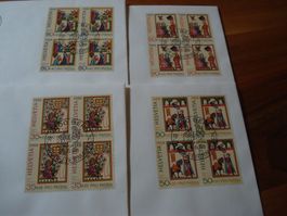 Pro Patria 1988, FDC Satz + 4erblocks, , 5 Belege