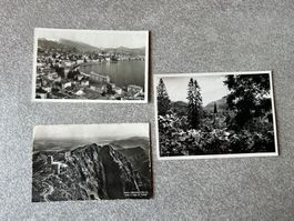 3 x Postkarten aus Tessin Ticino VINTAGE - 1939 / 1954