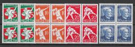 1932: Pro Juventute Viererblock Serie Nr.J61-64 **