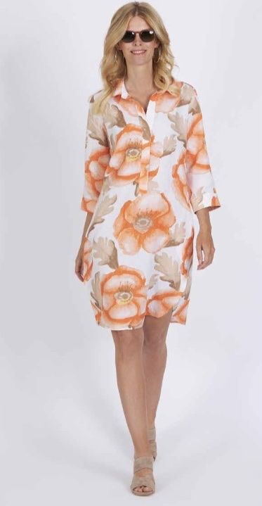 Vestiti: ANGOOR Leinenkleid mit 3/4-Arm – Usato da Jona venduto da Flamingoo 1
