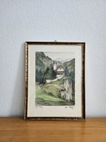 Bild orig. Federzeichnung John Magg 1936 | Kirche auf Fels