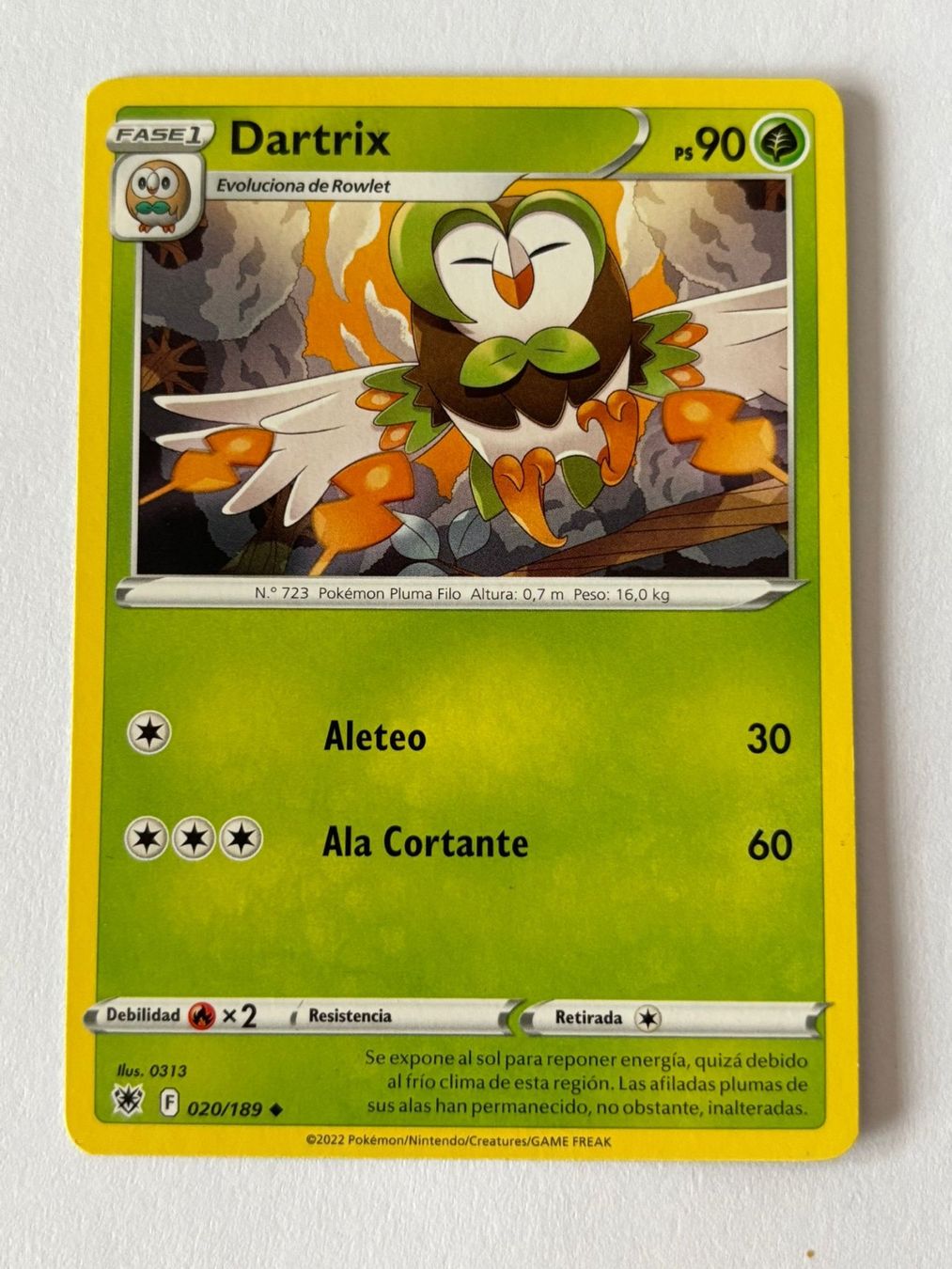 Pokémon Carte collezionabili: Pokemon-Karte Dartrix 020/189 – Usato da Herisau venduto da Seyashop1