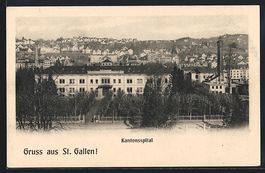 St. Gallen, Kantonsspital aus der Vogels