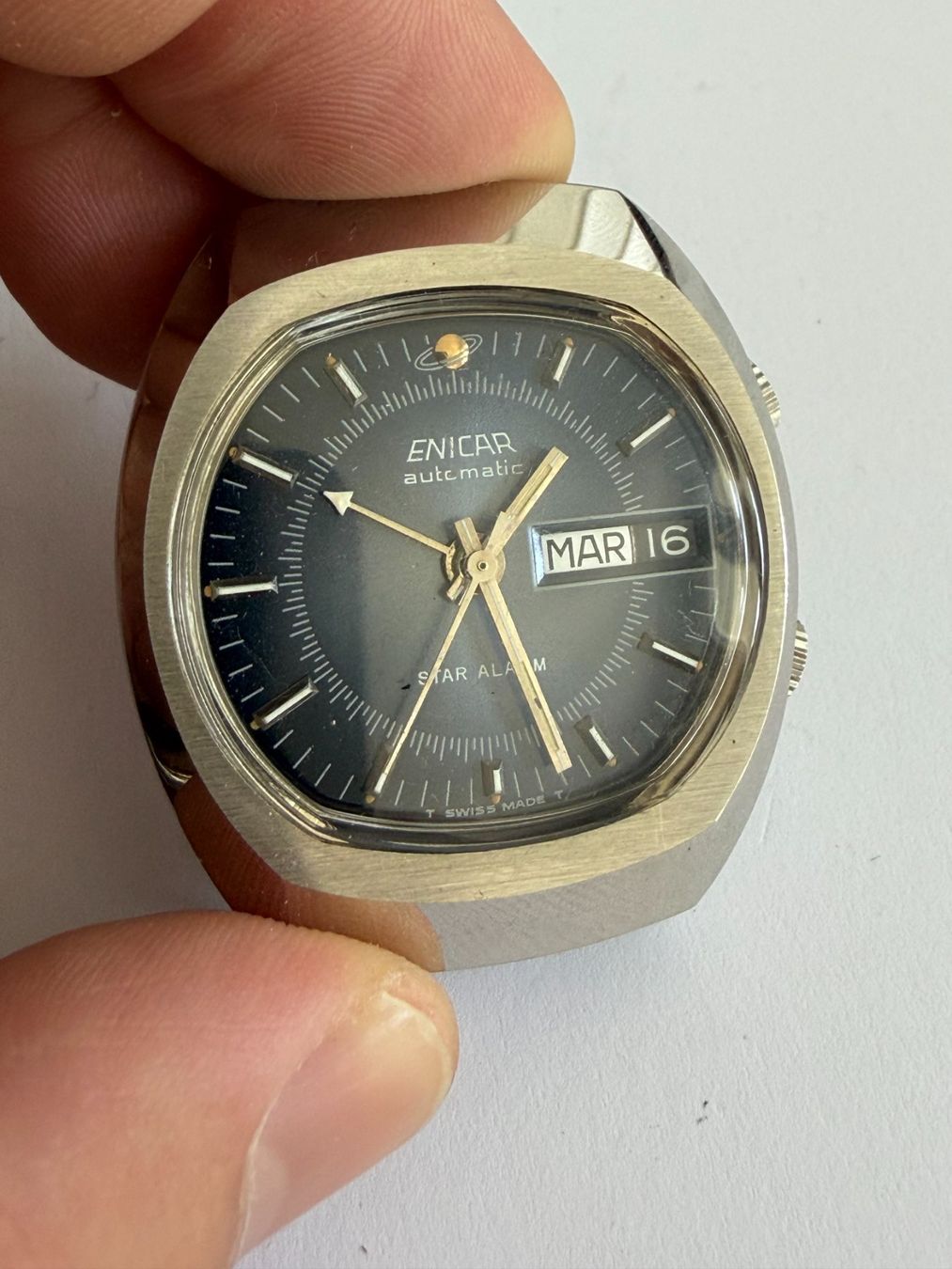 Enicar Orologi: Enicar Star Alarm Automatic – Difettoso da Worblaufen venduto da chronyves 8