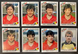 Original Panini Fussball WM MEXICO 86, 8 Stück Belgien