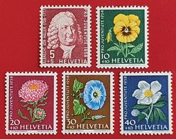 PRO JUVENTUTE SATZ 173 - 177 1958** POSTFRISCH