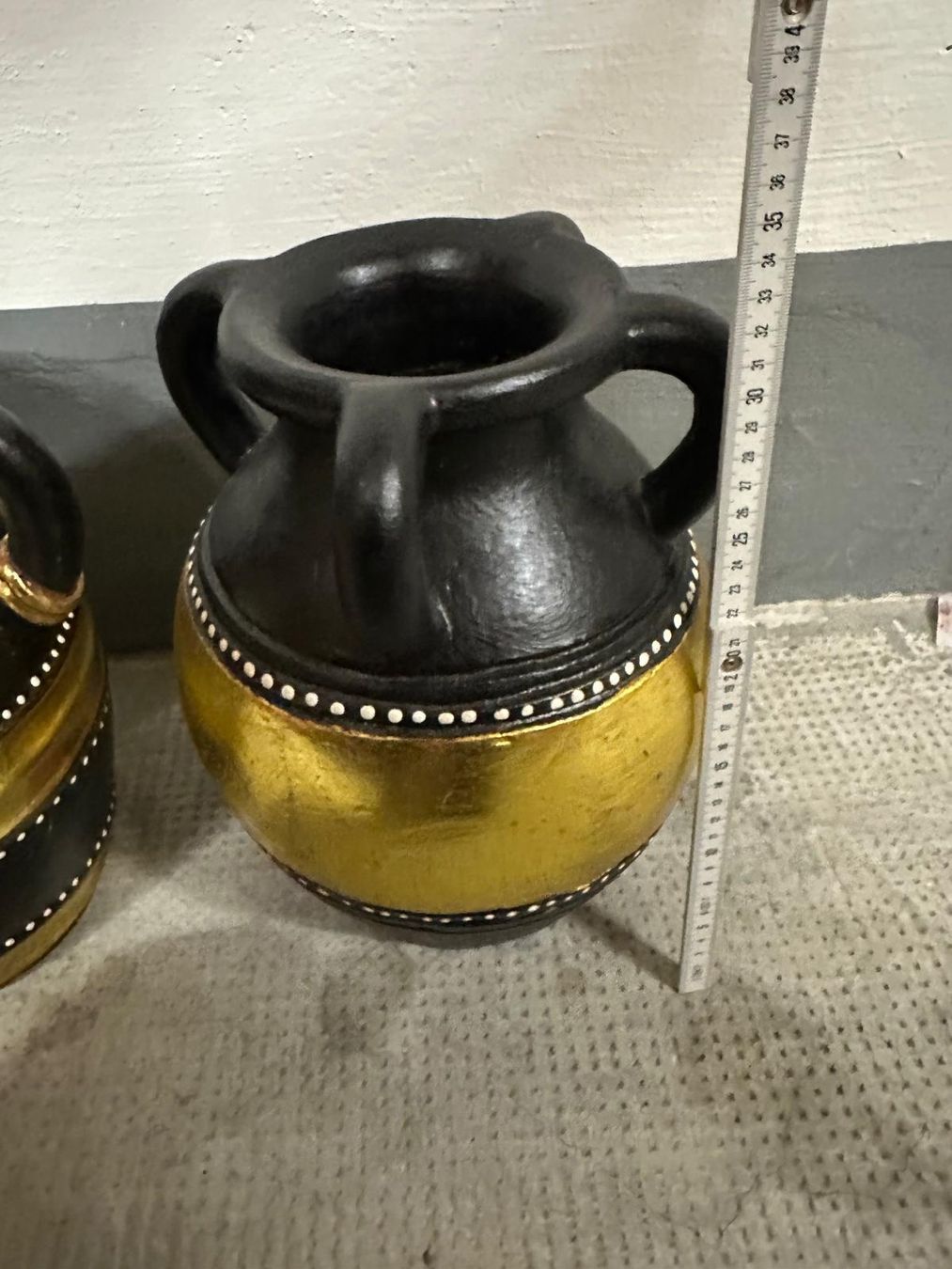 Töpfe: Set mit 3 Töpfen / Gold Schwarz / Ton – Gebraucht aus Gipf-Oberfrick von nobi97 6
