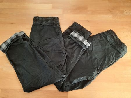 2 Pull-on Hosen Gr.164 gefüttert H&M
