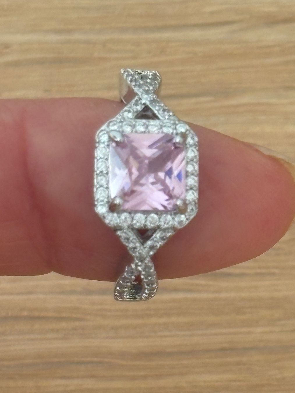 Ringe: Luxus Elegante Gr.19/9 Ring Farbe: Silber/Rosa – Neu (gemäss Beschreibung) aus Biel-Bienne von Roserosse13 8