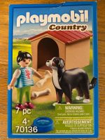 Playmobil Berner Sennenhund mit Mädchen und Hütte 70136