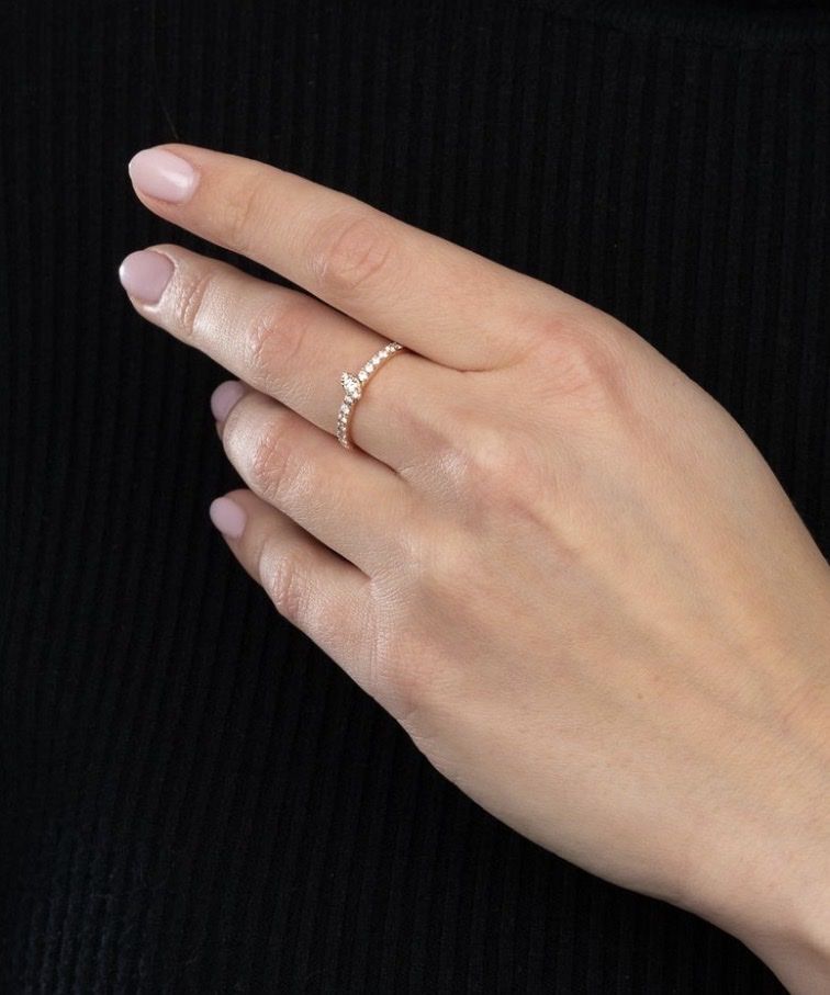 Anelli: Bague Navette Or/Diamants – Usato da genève venduto da champanonono 2