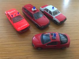 4x Herpa Opel Feuerwehr