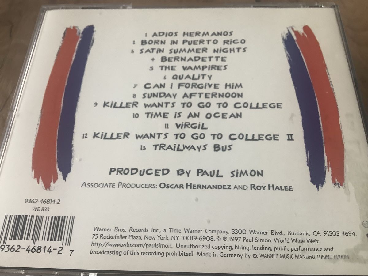 CD: Paul Simon Songs From The Capeman CD – Usato da herzogenbuchsee venduto da HIFIANER 1