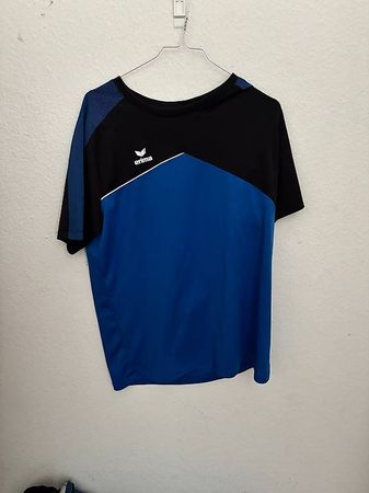 Erima Sportshirt Blau/Schwarz Training | Grösse: L