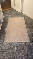 Handgewebter Teppich mit Fransen  155 × 90 cm  Naturtöne