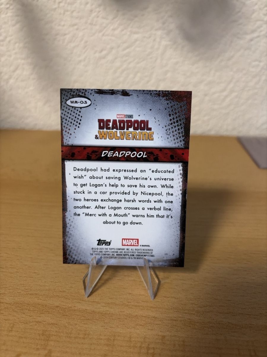 Topps Cartes à collectionner: Marvel Deadpool carte 16/50 – Neuf (Voir description) à la chaux-de-fonds par swann88 1