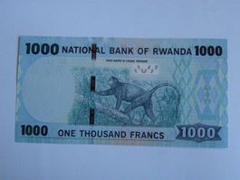Banknote Ruanda 1000 Francs 2015, Zustand Unc