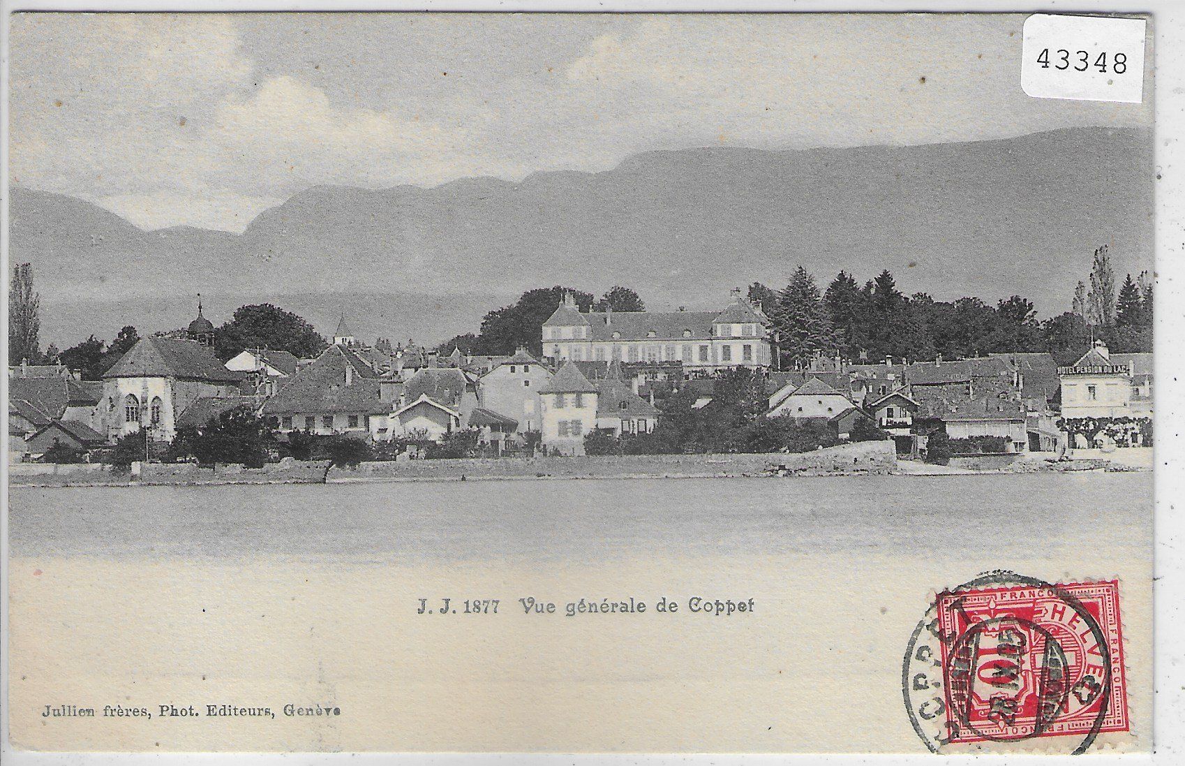Cartoline postali: Vue generale de Coppet 1905 – Usato da Ettingen venduto da Kartenplanet