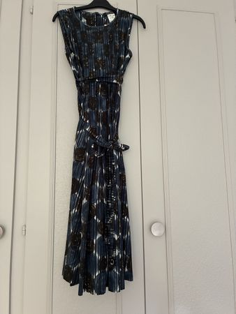 Robe S MaxMara motif bleu noir 34/36