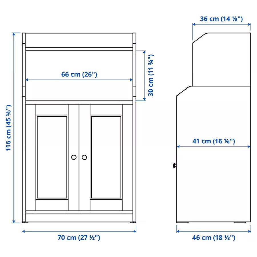 Ikea Credenze: IKEA HAUGA White Cabinet – Nuovo (secondo la descrizione) da Zürich venduto da bea_n2gw 2
