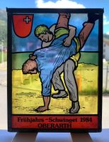 Wappenscheibe Frühjahrs Schwinget 1984 Oberarth