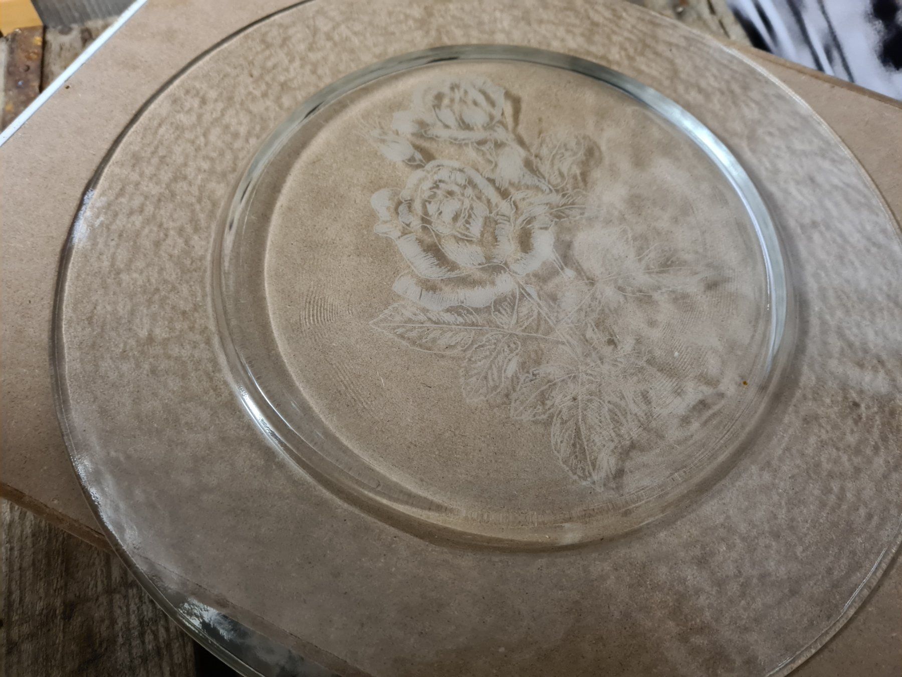Servierplatten: Große Glas Servierplatte/Tortenplatte 30.5 cm – Gebraucht aus Amriswil von kleindeko