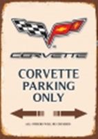 Rusty Blechschild-CORVETTE-PARKING ONLY