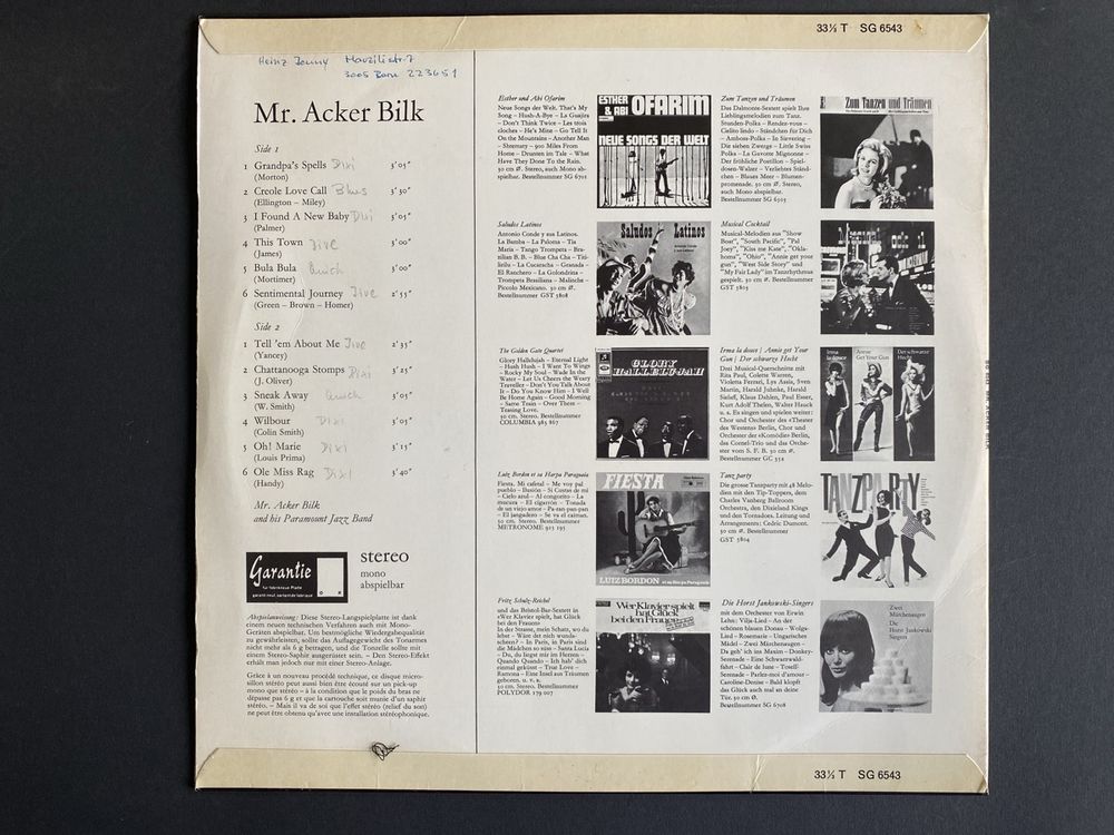 Mr Acker Bilk LP (Gebraucht) in Schlosswil für CHF 5 mit Lieferung