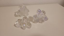 Set Kerzenhalter Glas Aurora Borealis