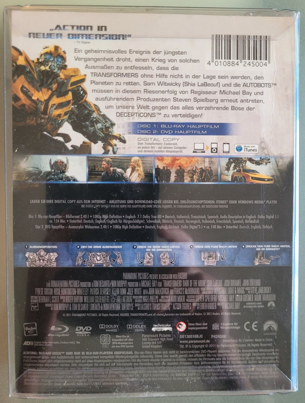 Tutti i DVDs: TRANSFORMERS 3 - MEGATRON EDITION BLU-RAY/DVD TOP ZUSTAND – Usato da Arbon venduto da Wizle 1
